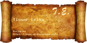 Tisser Erika névjegykártya